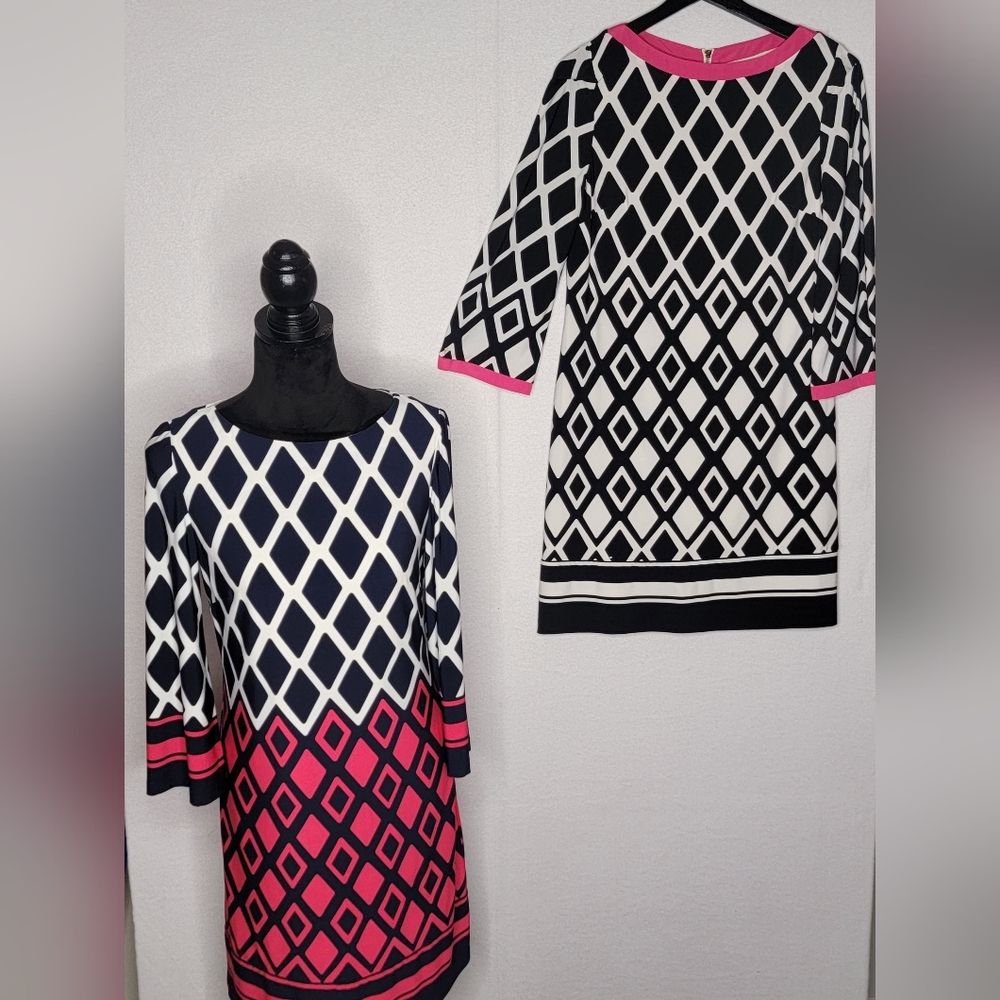 Eliza‎ J 2 Dress BUNDLE Geometric Pattern SIZE 8. #885